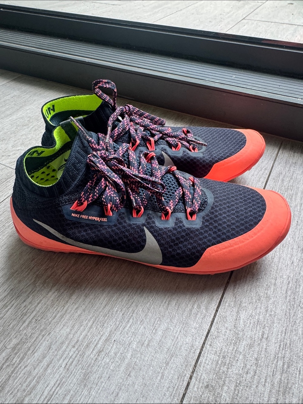 Nike Free Hyperfeel Run Trail sneakers Size 7 Squadron Blue Atomic Pink Running